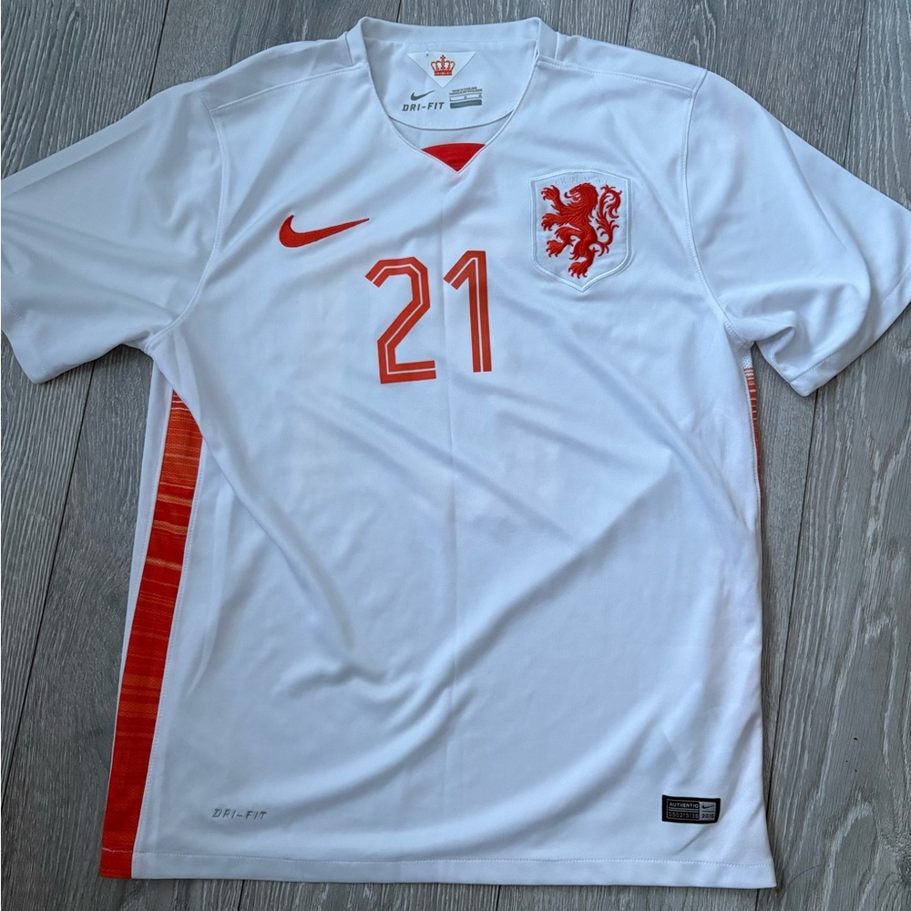 Nike Netherland White and Red Dri-FIT Jersey